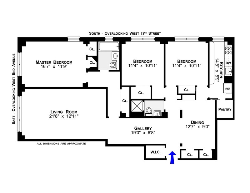 Floorplan for 11 Riverside Drive, 9NE