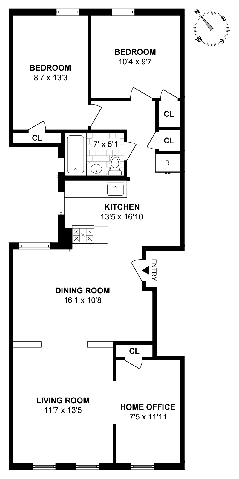 Floorplan for 611 17th Street