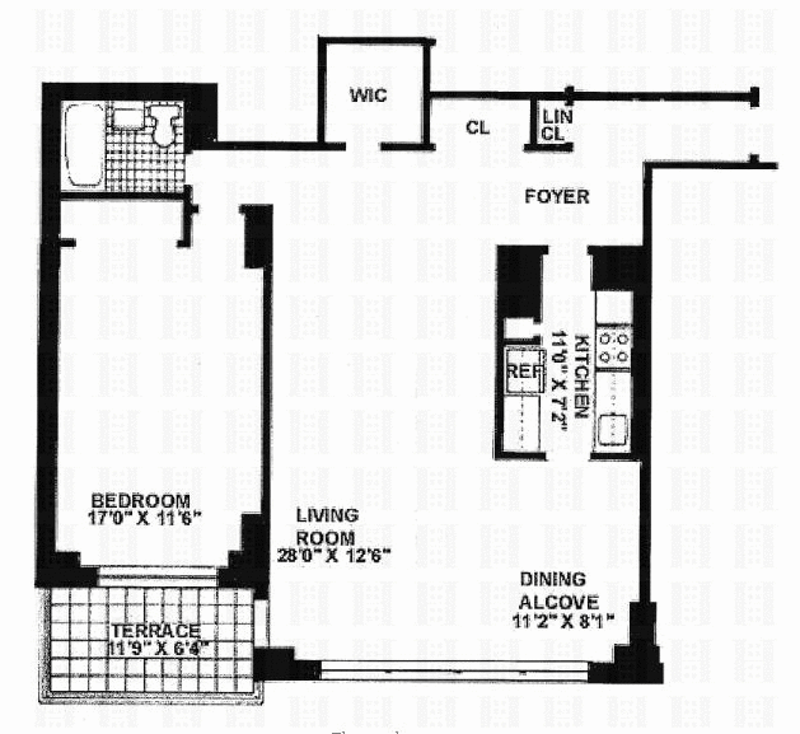 Floorplan for 160 West End Avenue, 23N