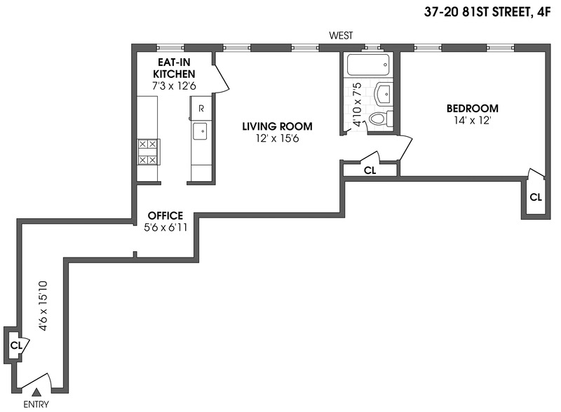 Floorplan for 37 -20 81st Street