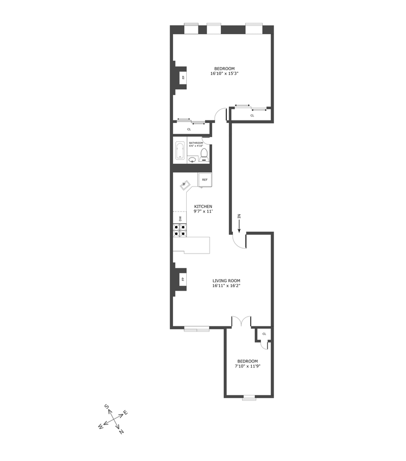 Floorplan for 139 West 85th Street, 3