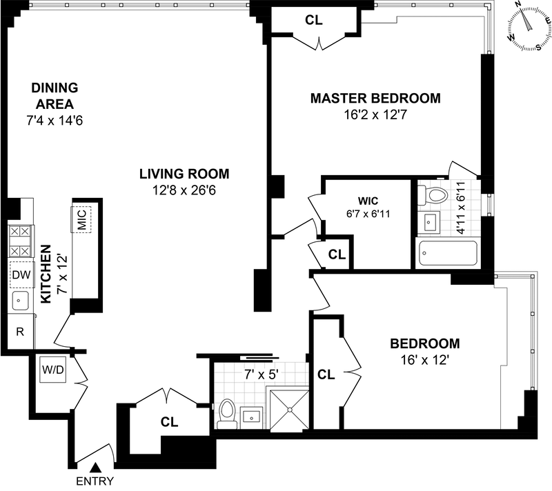 Floorplan for 715 Park Avenue, 11D