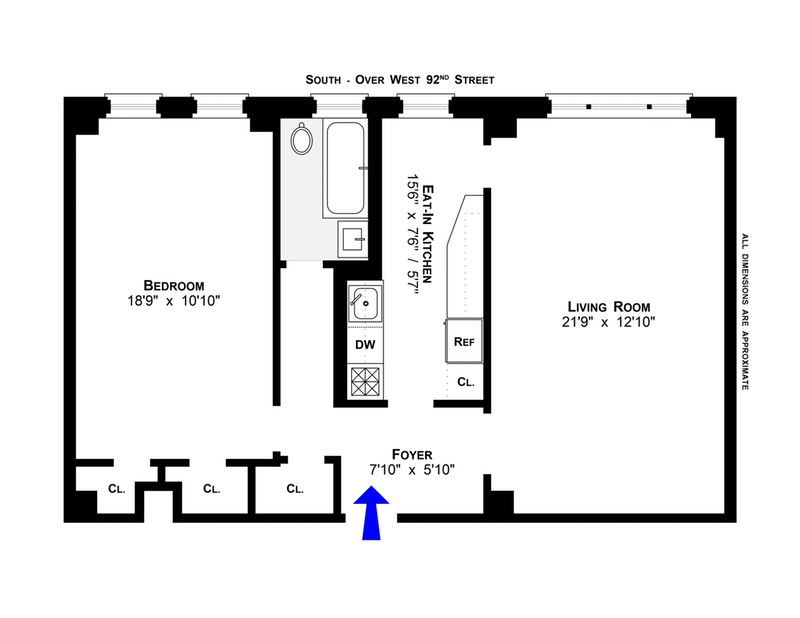 Floorplan for 35 West 92nd Street, 4D