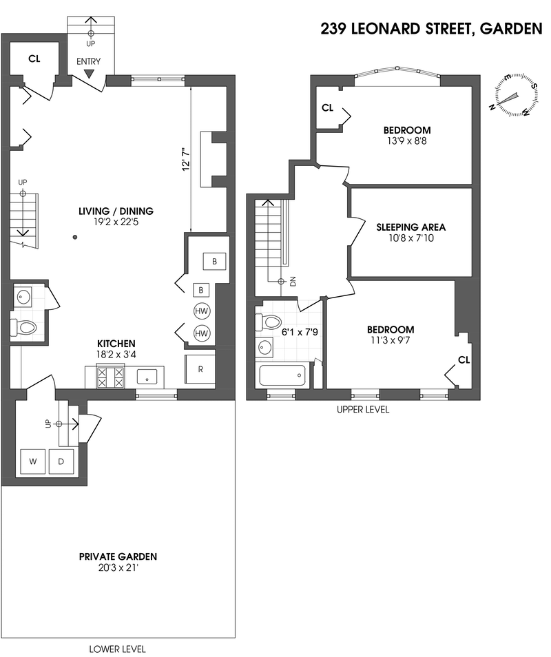 Floorplan for 239 Leonard Street, GARDEN