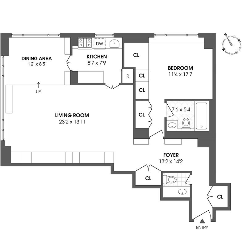 Floorplan for 137 East 36th Street, 26G