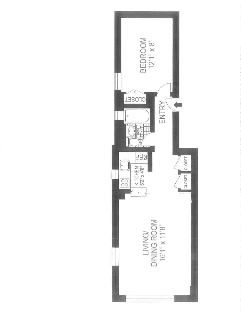 Floorplan for 406 East 63rd Street, 5B
