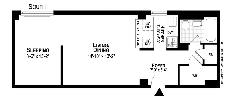 Floorplan for 54 West 16th Street, 4J