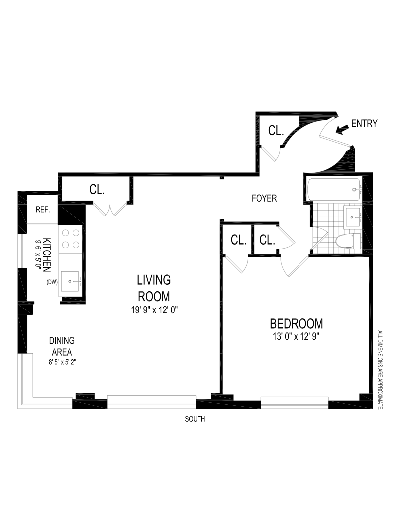 Floorplan for 340 East 52nd Street, 5F