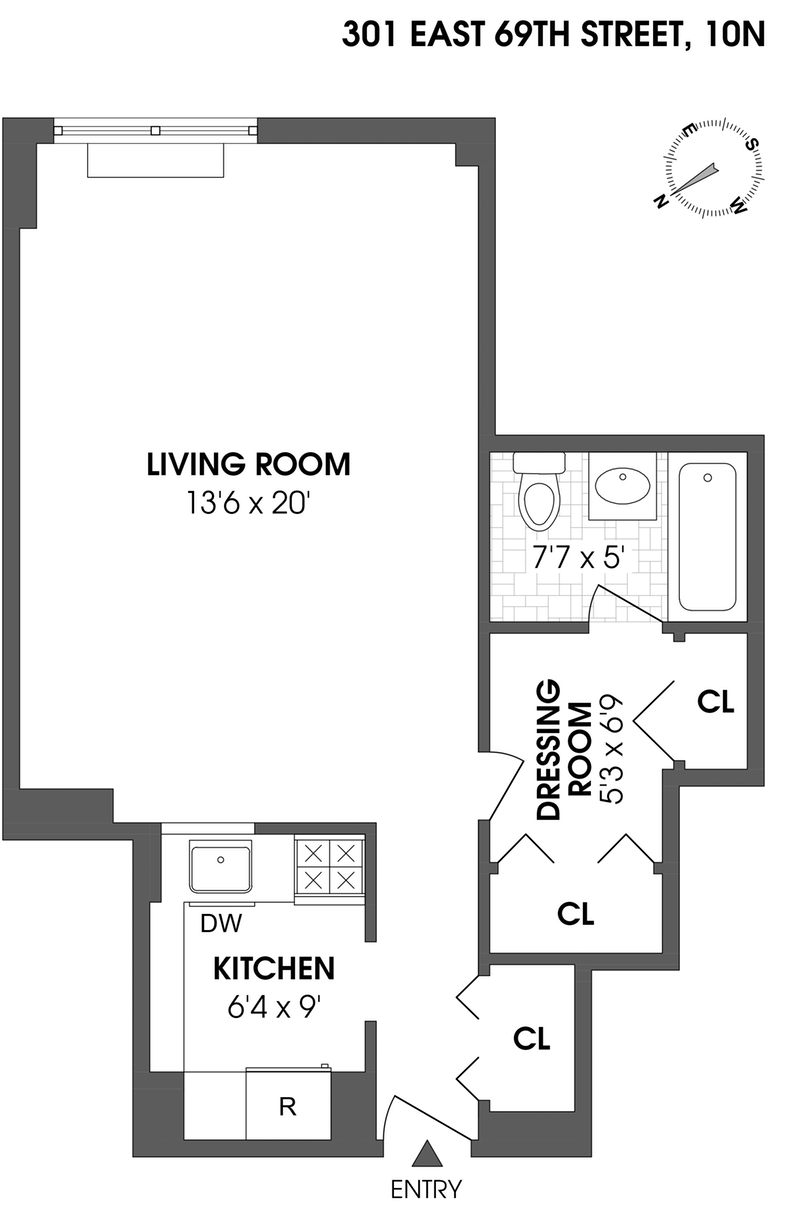 Floorplan for 301 East 69th Street, 10N