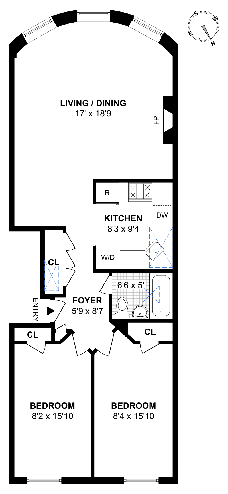 Floorplan for 831 Carroll Street, 5