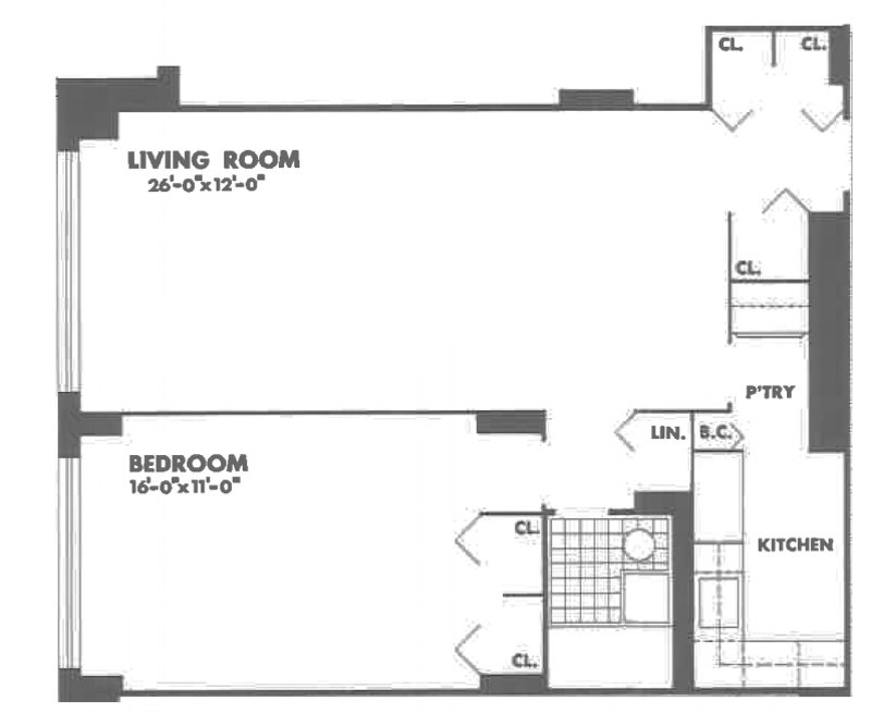 Floorplan for 15 West 72nd Street, 10M