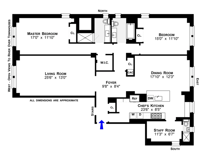 Floorplan for 845 West End Avenue, 10D