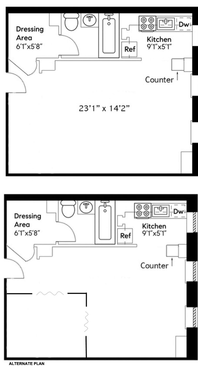 Floorplan for 465 West 23rd Street, 7E