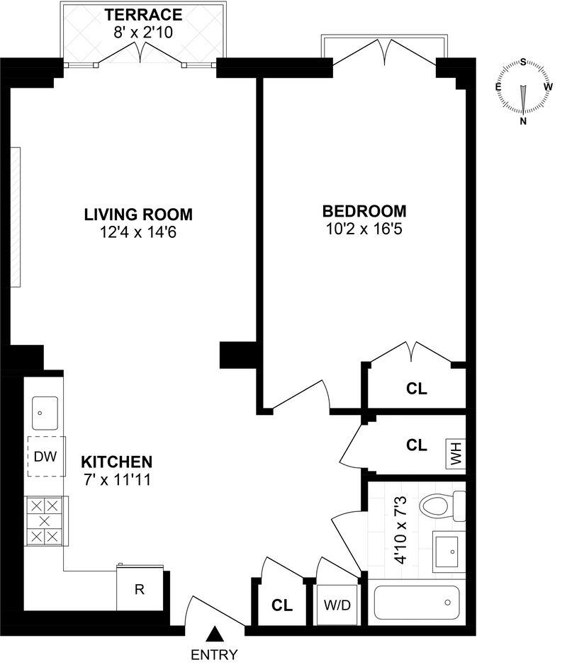 Floorplan for 313 West 117th Street, 6