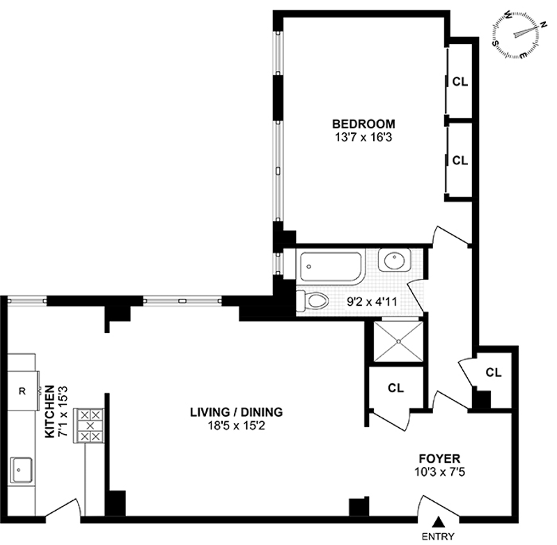 Floorplan for 135 Eastern Pkwy, 3H