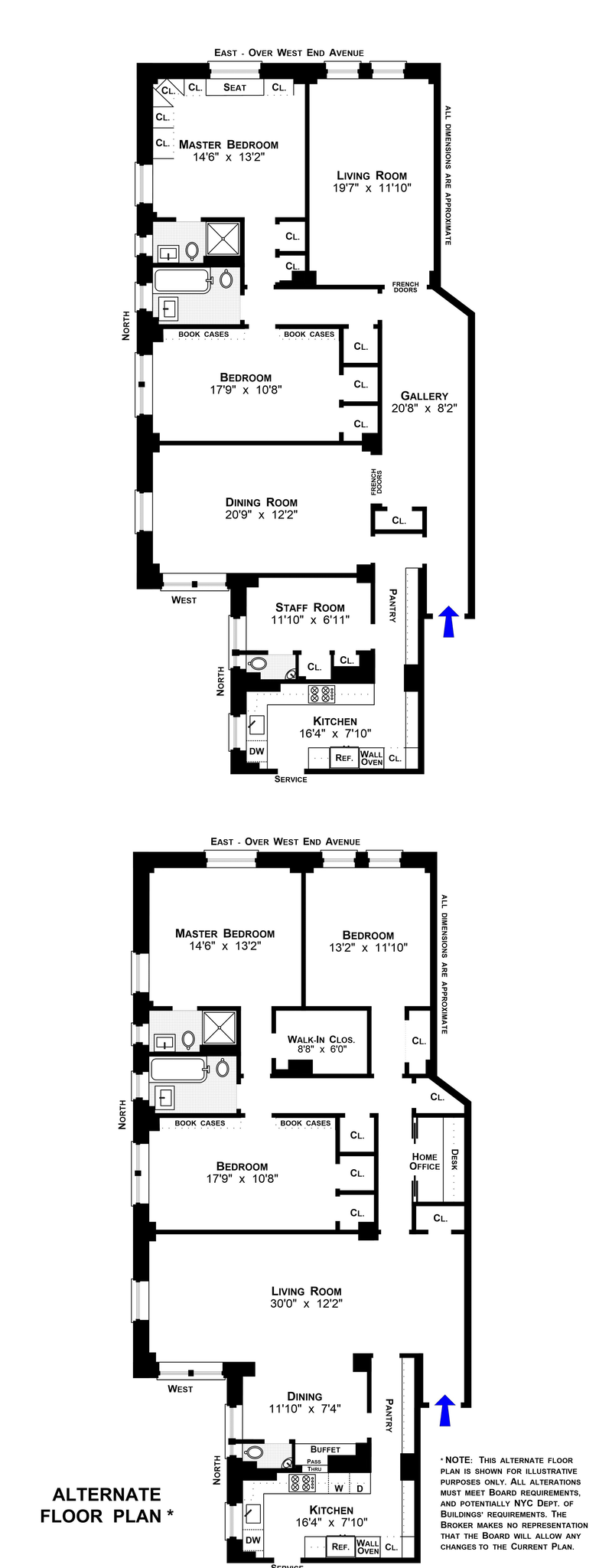 Floorplan for 771 West End Avenue, 2D