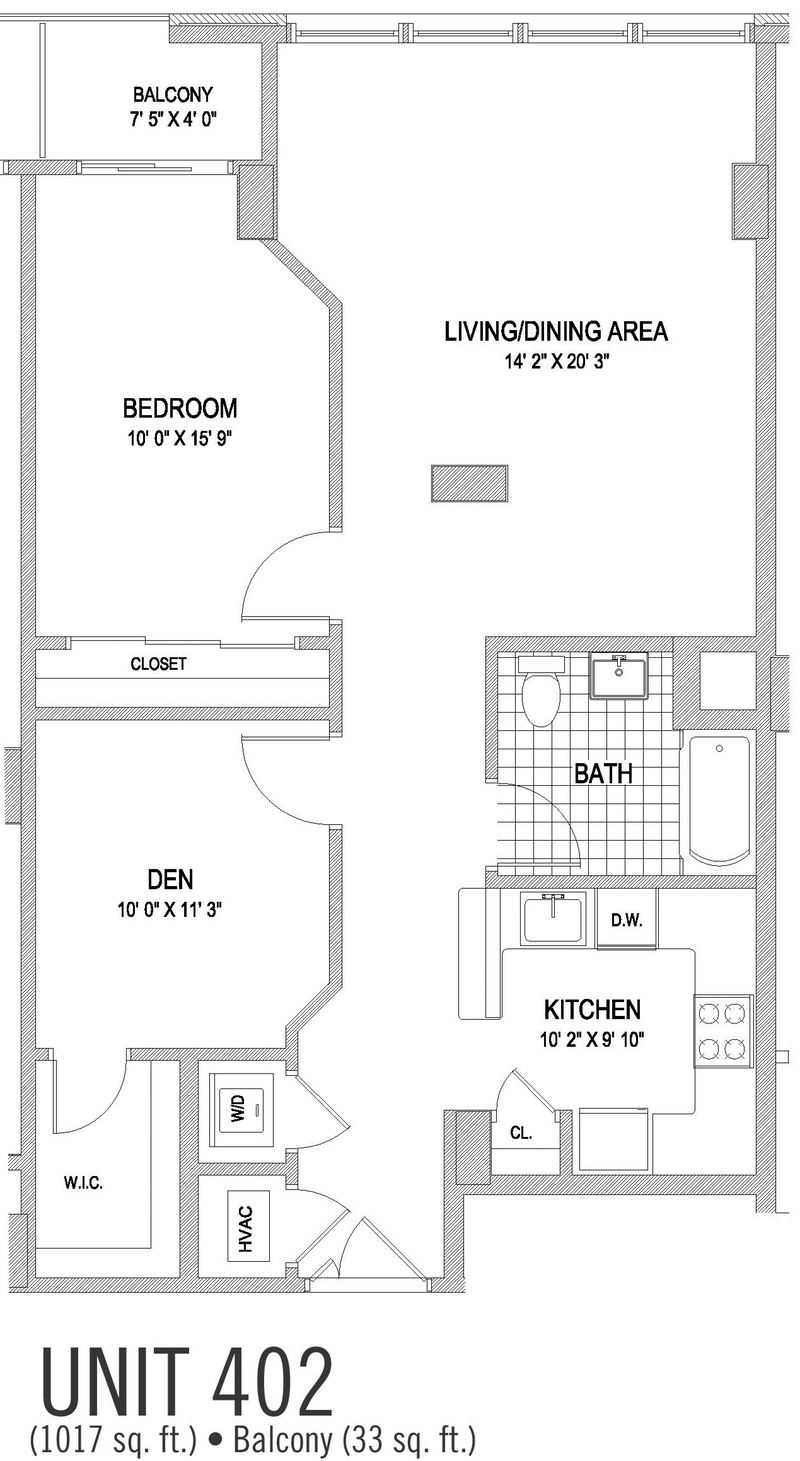 Floorplan for 159 2nd St, 402