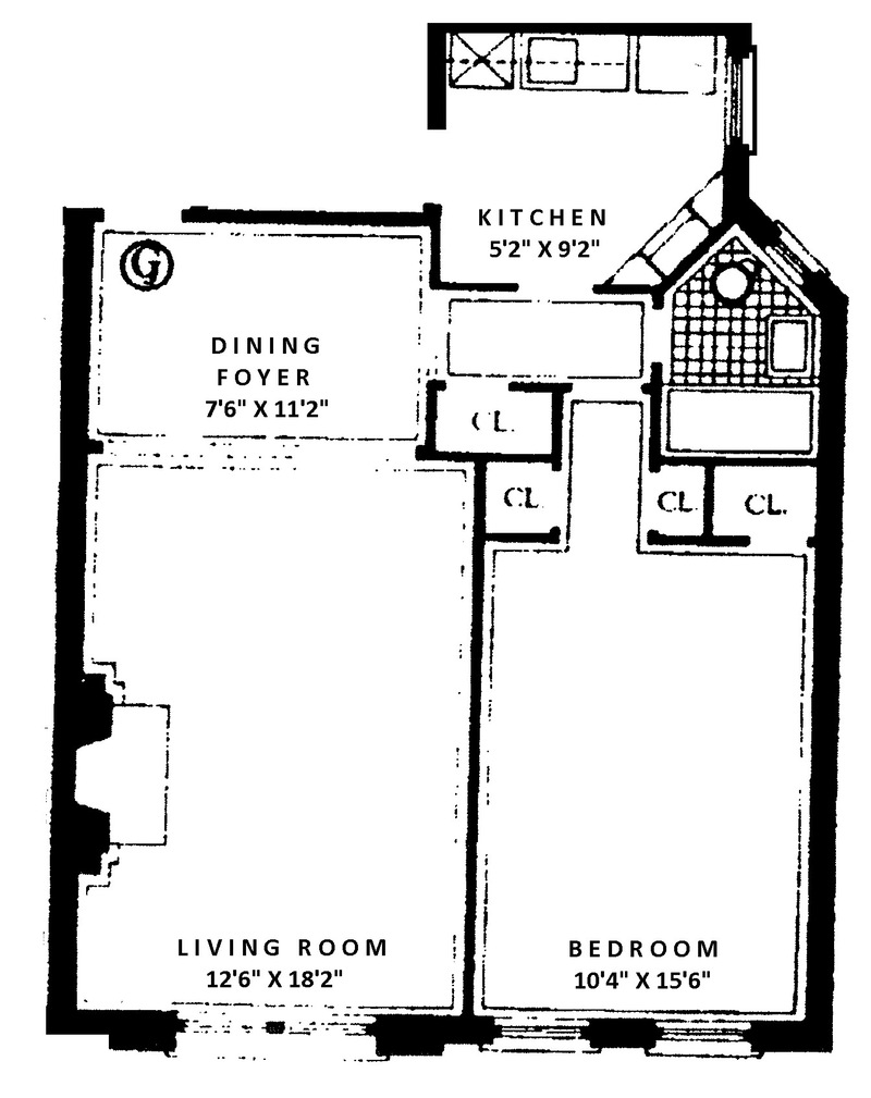 Floorplan for 530 East 88th Street, 1G