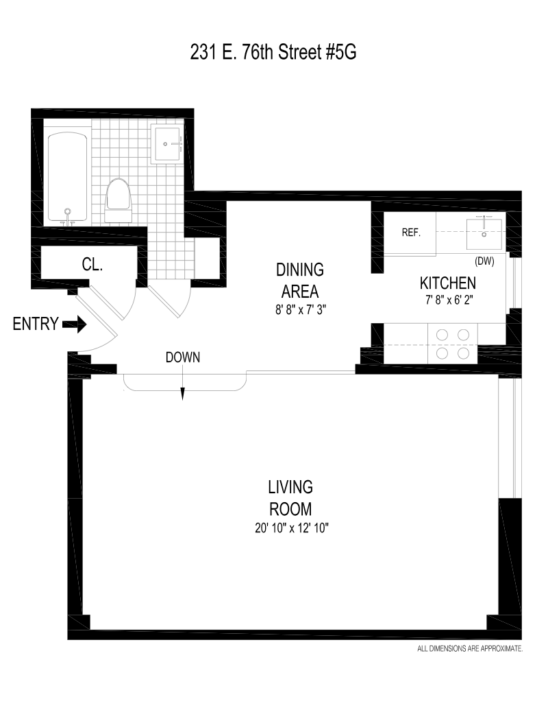 Floorplan for 231 East 76th Street, 5G