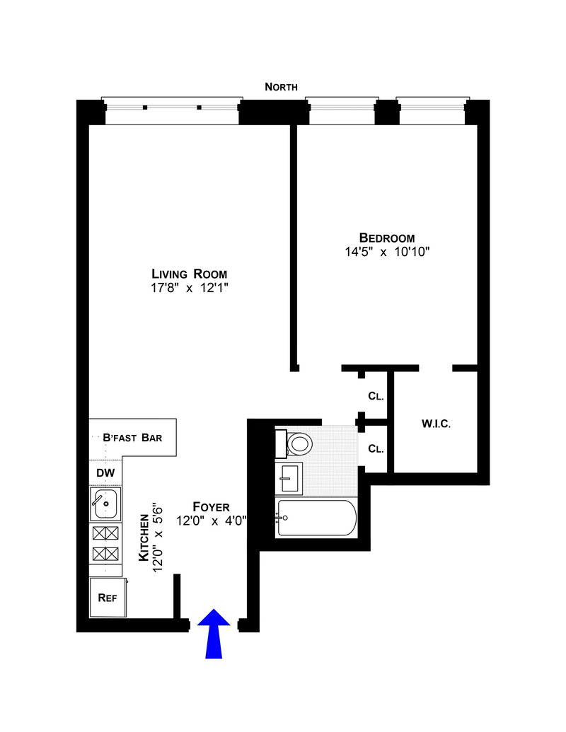 Floorplan for 235 West 70th Street, 2C