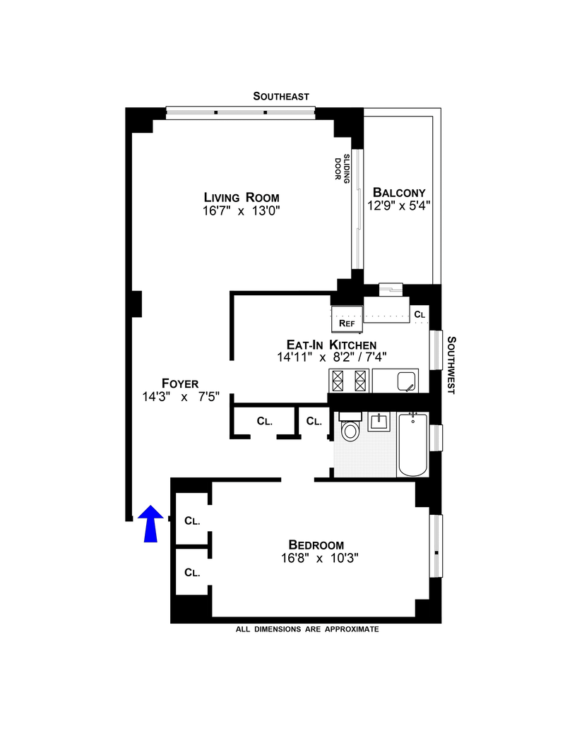 Floorplan for 413 Grand Street