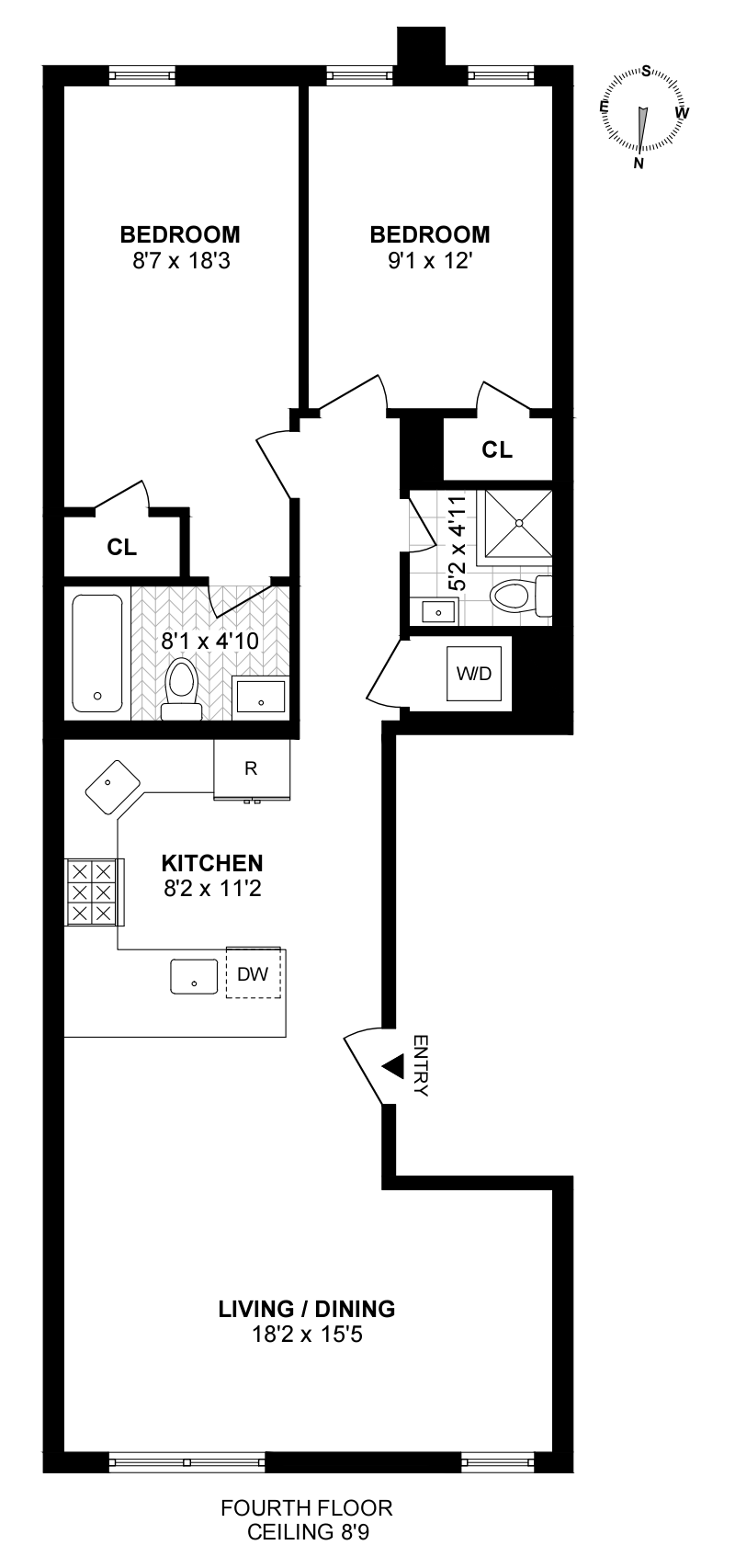 Floorplan for 502 A Maple Street, 4