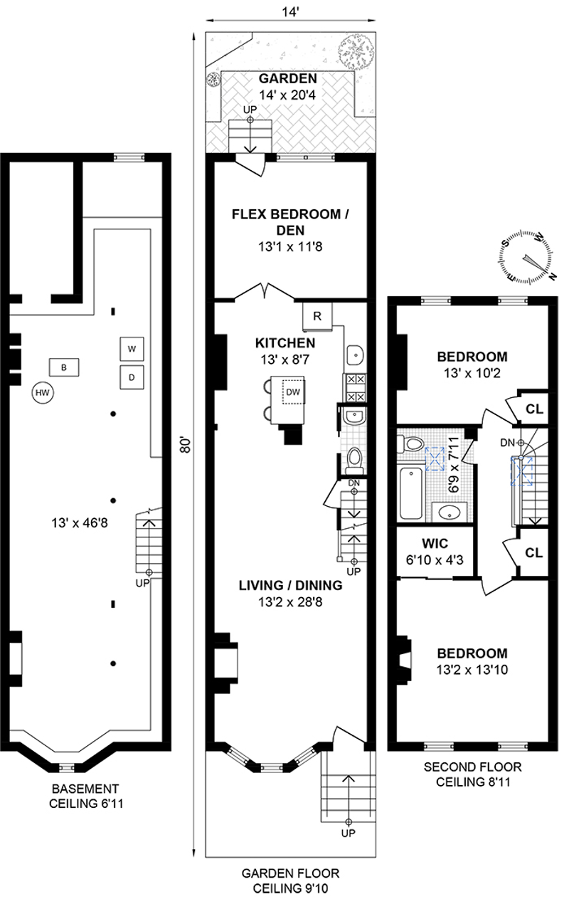 Floorplan for 19 Temple Court, Townhouse