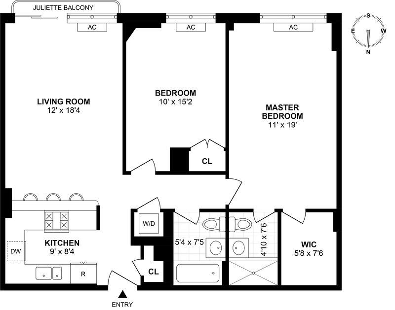 Floorplan for 556 State Street, 6CS