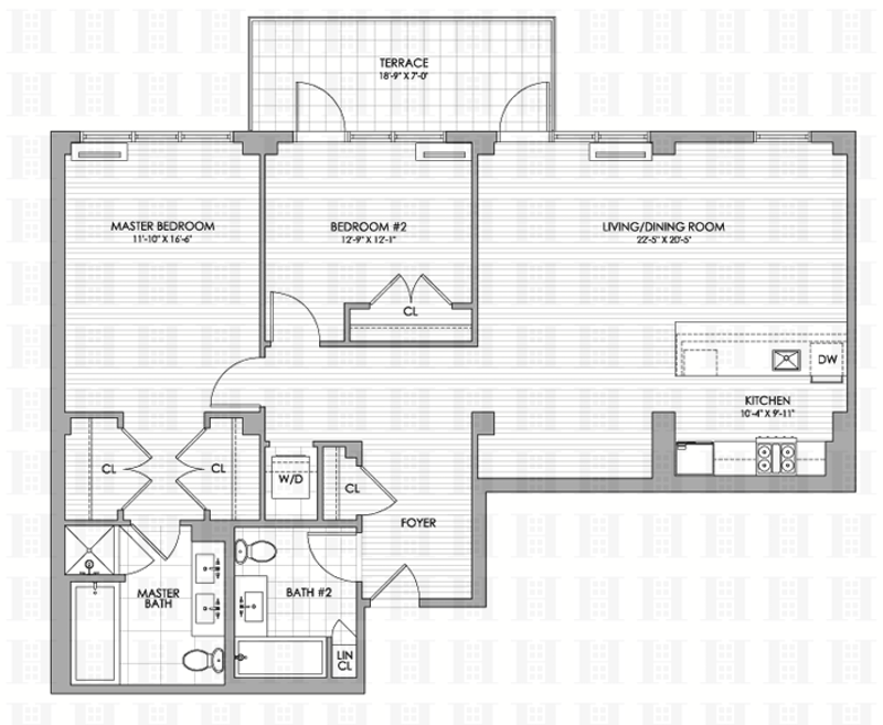 Floorplan for 117 West 123rd Street, 5C
