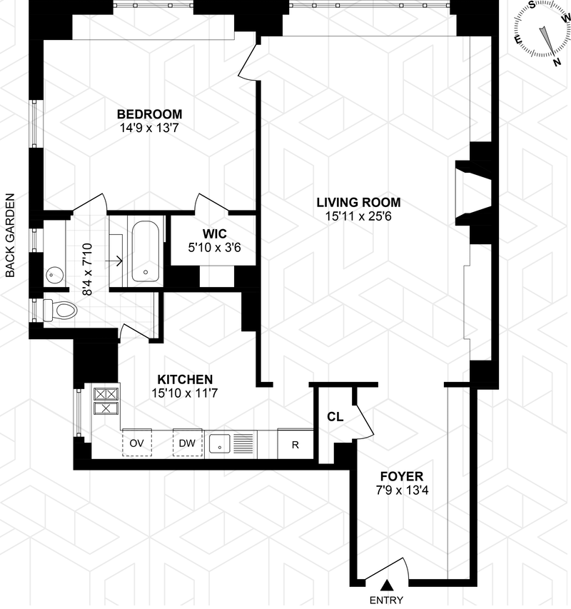 Floorplan for 40 -50 East 10th Street, 1J