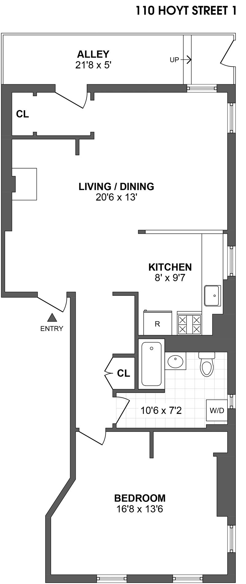 Floorplan for 110 Hoyt Street, 1