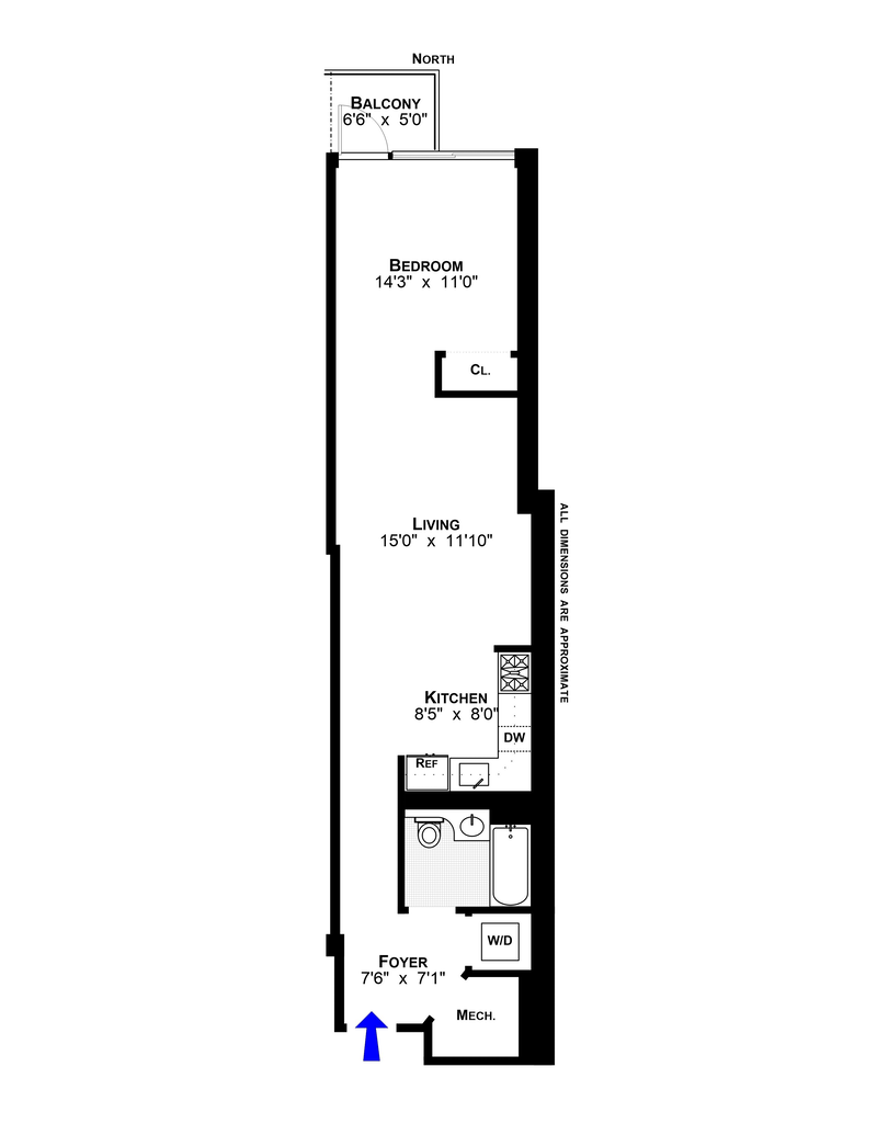 Floorplan for 171 Henry Street, 6A