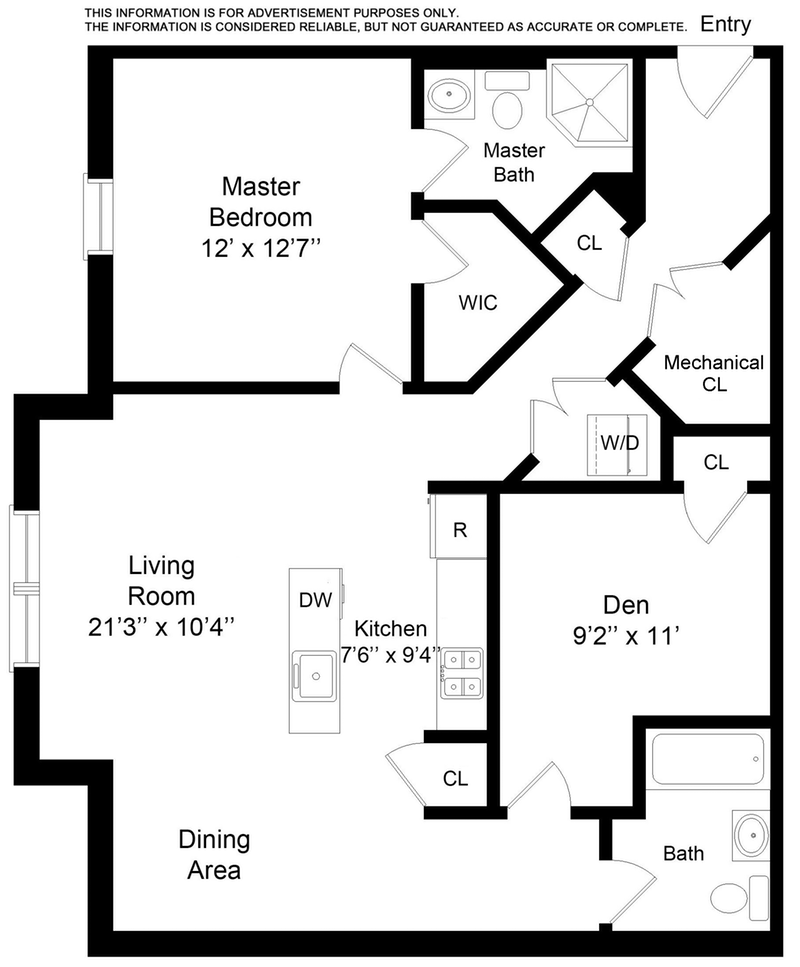 Floorplan for 1331 Grand St, 207