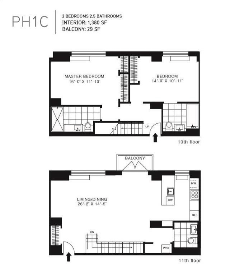 Floorplan for 11 -02 49th Avenue, PH1C