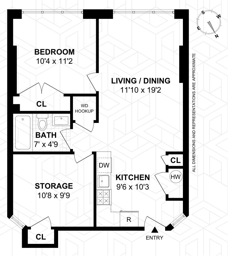 Floorplan for 558 West 150th Street, 201