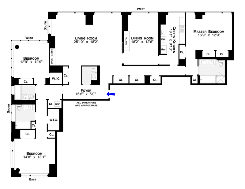 Floorplan for 200 West End Avenue, 6G