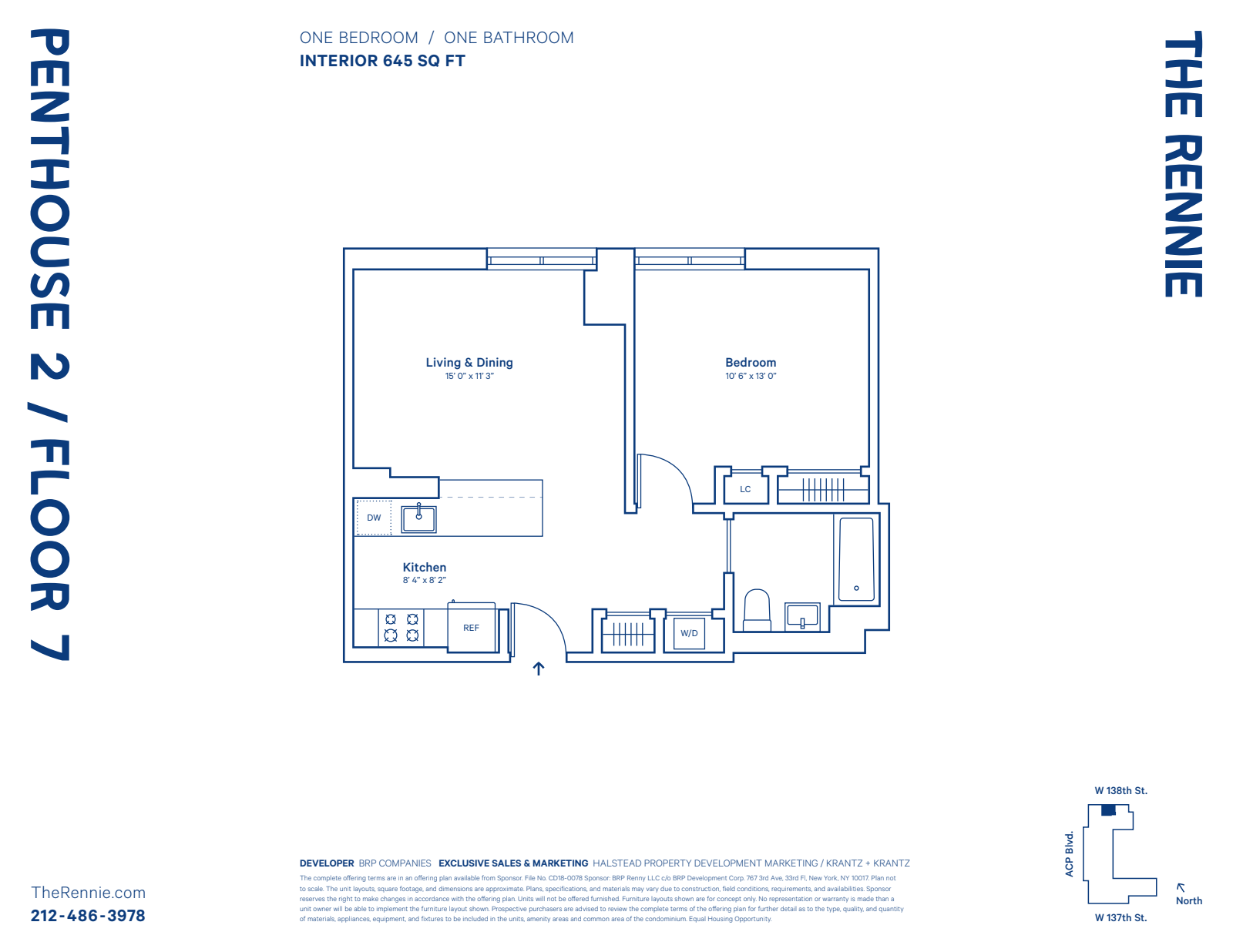 Floorplan for 2351 Adam Clayton Powell, PH2