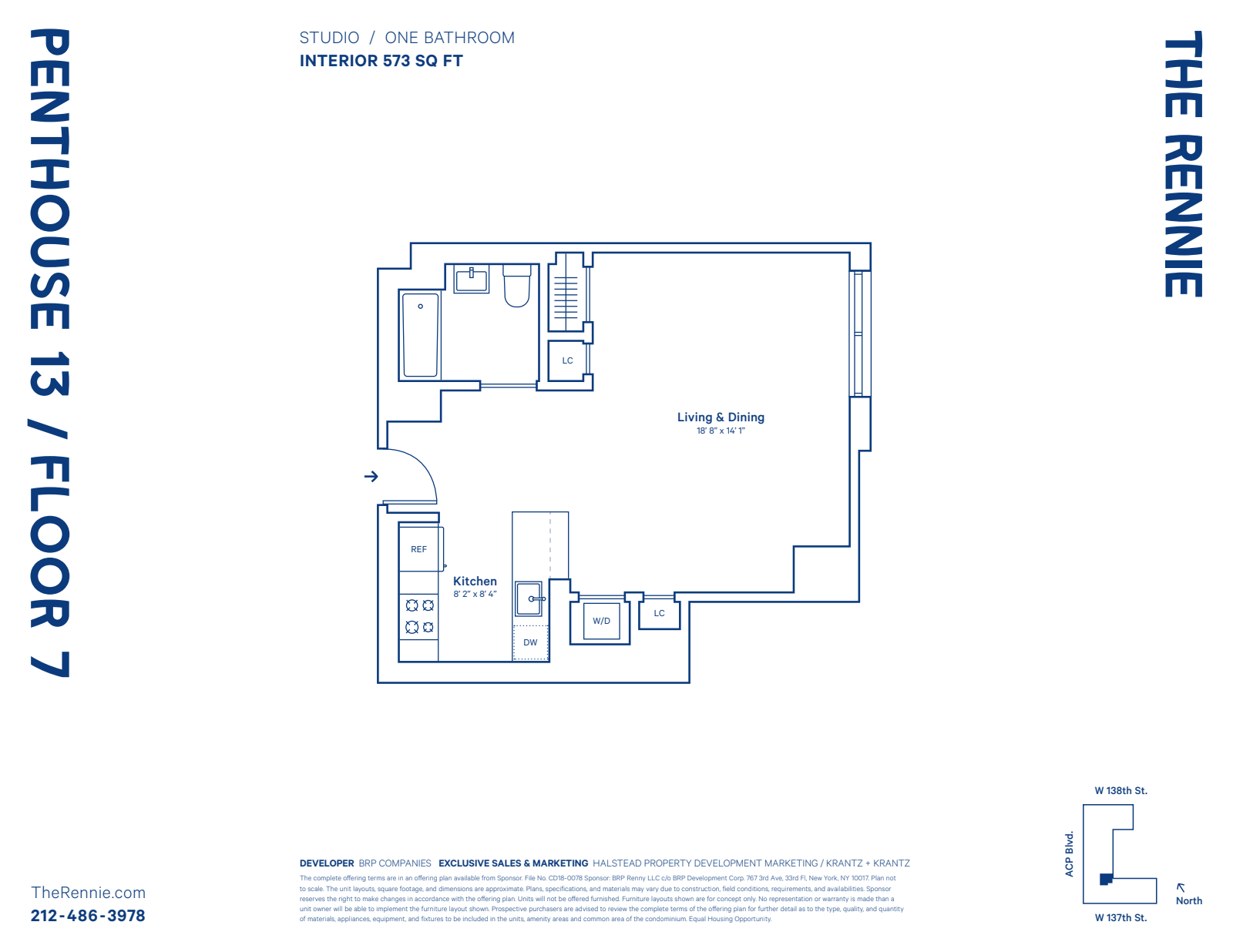 Floorplan for 2351 Adam Clayton Powell, PH13