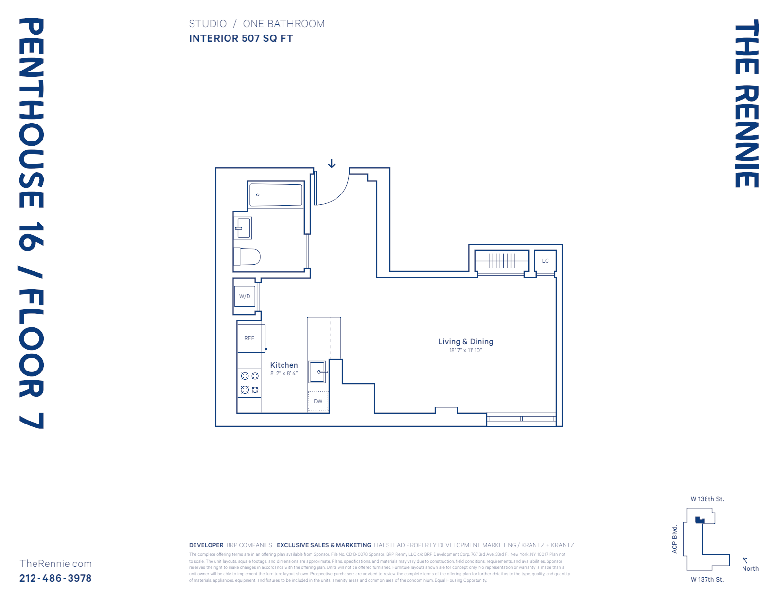 Floorplan for 2351 Adam Clayton Powell, PH16