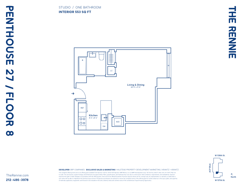 Floorplan for 2351 Adam Clayton Powell, PH27