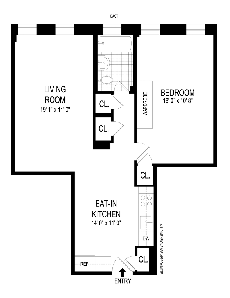 Floorplan for 41 -42 50th Street, 4F