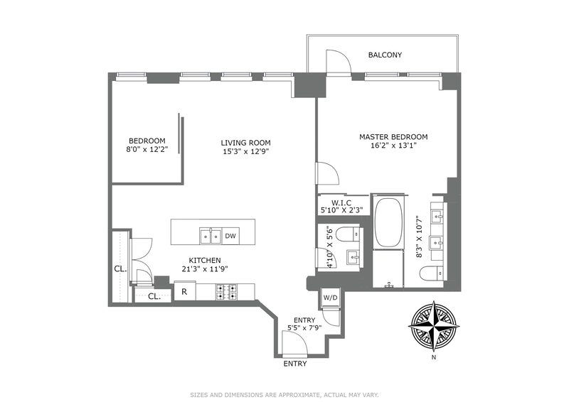 Floorplan for 60 Broadway, 3U