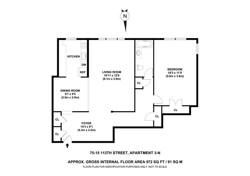Floorplan for 77 -15 113th Street, 3N