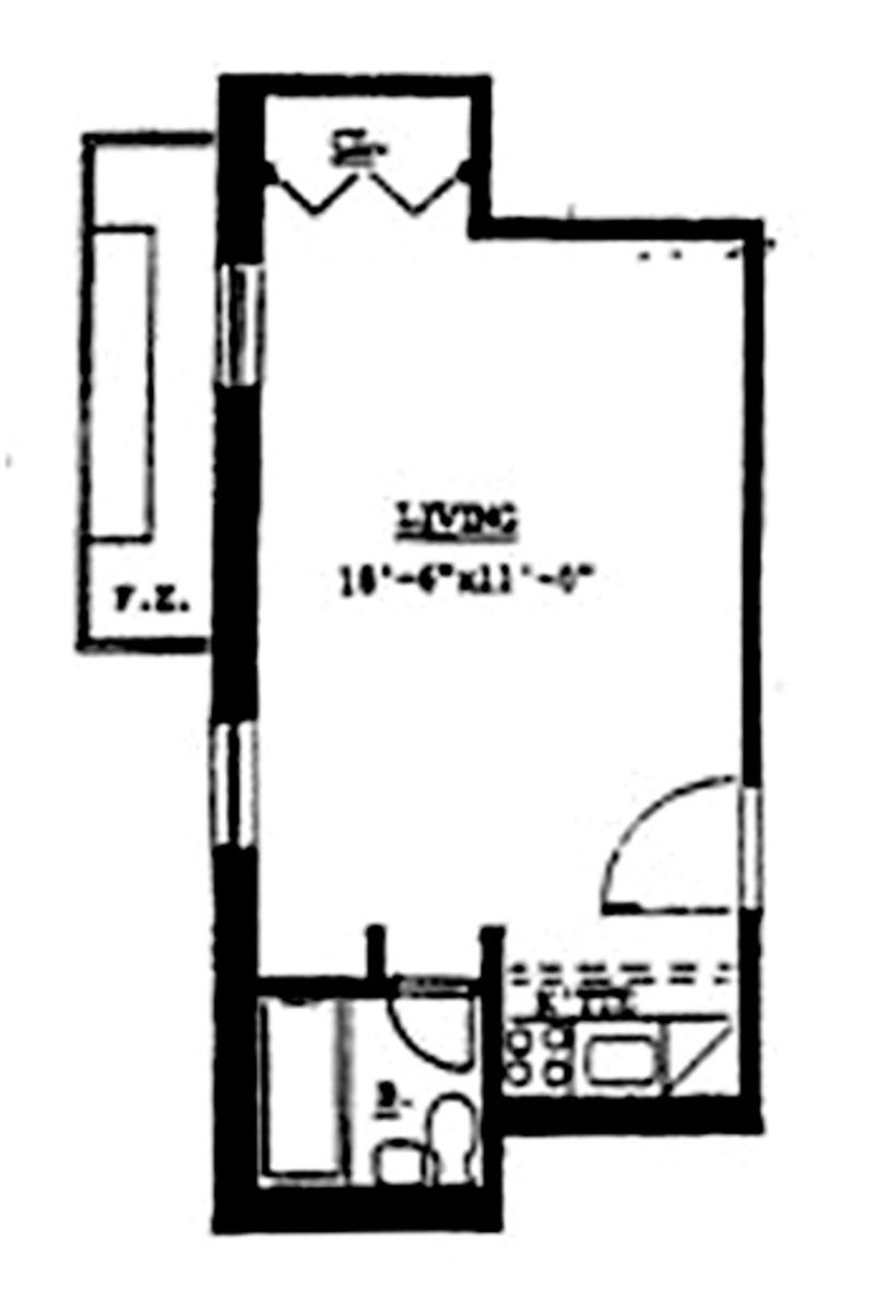 Floorplan for 105 West 77th Street, 2E