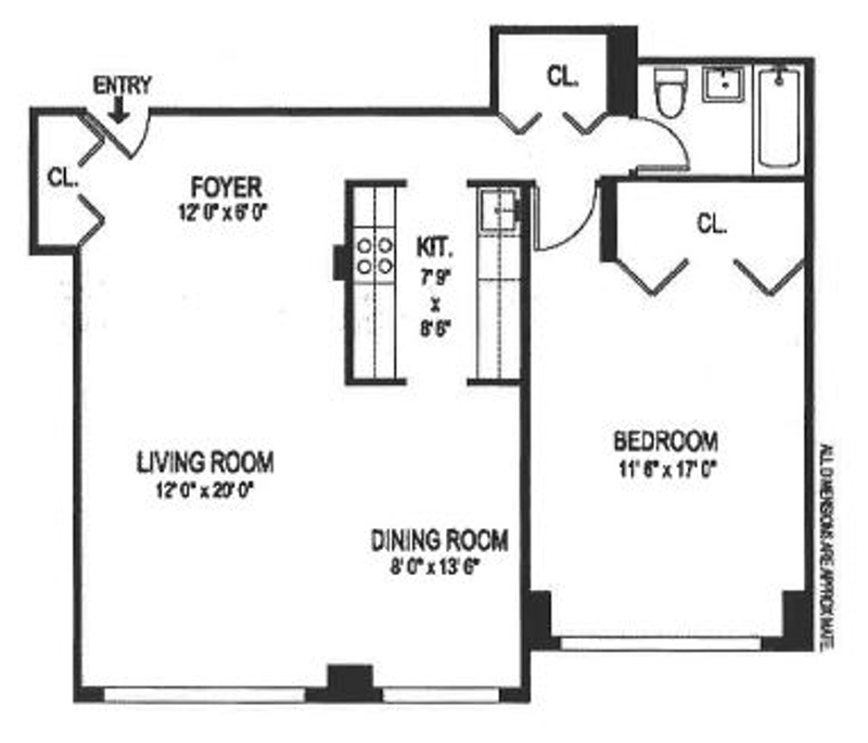 Floorplan for 222 East 19th Street, 6C