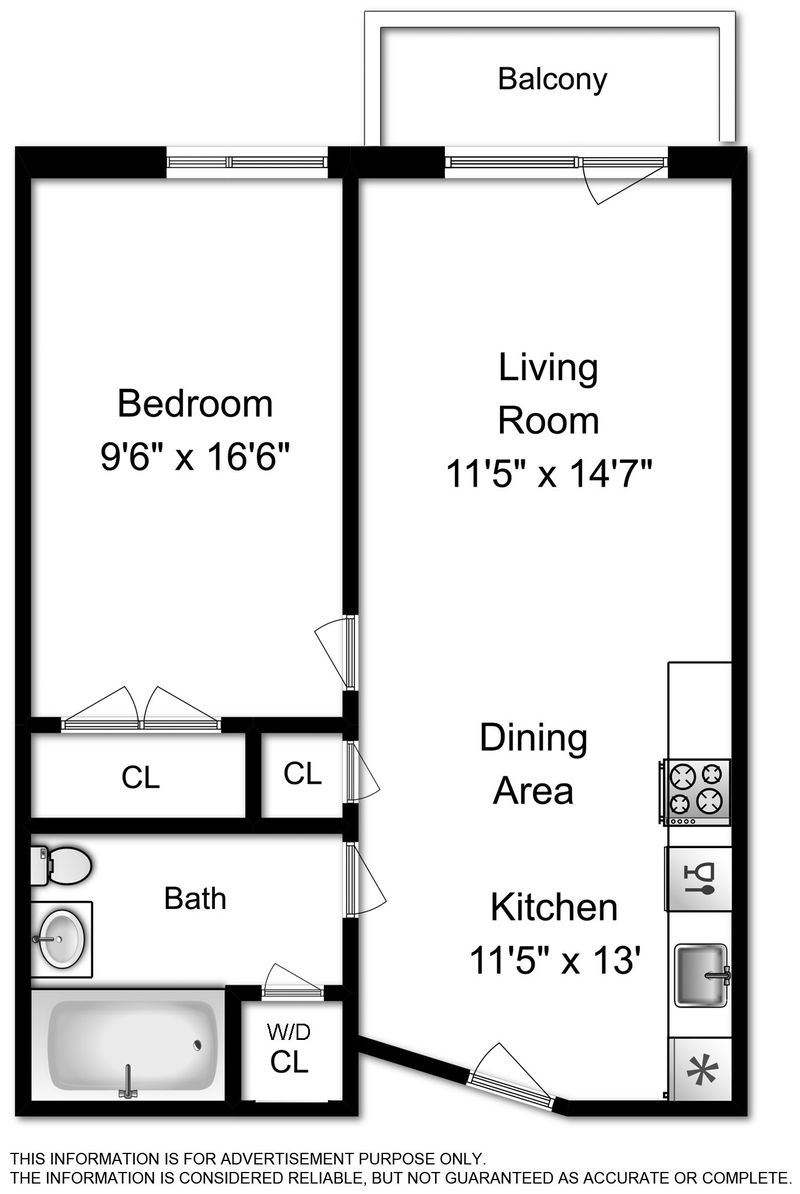 Floorplan for 217 Newark Ave, 206