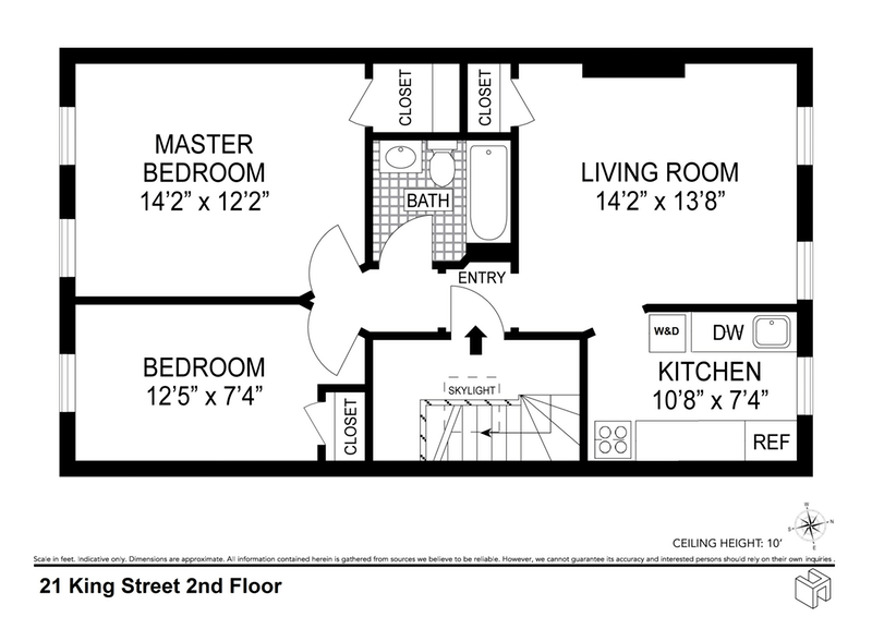 Floorplan for 21 King Street 2nd Flr