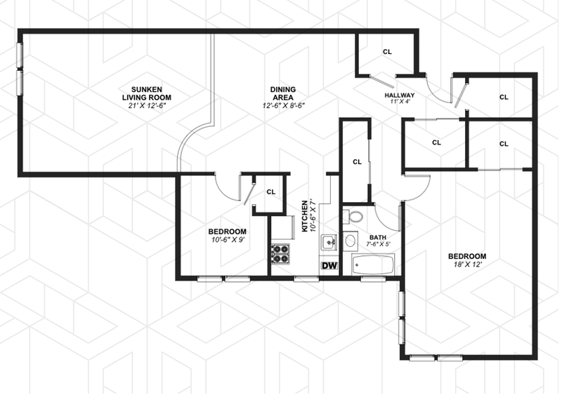 Floorplan for 3635 Johnson Avenue, 2F