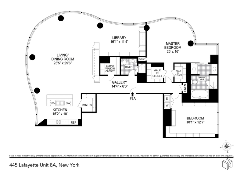 Floorplan for 445 Lafayette Street, 8A