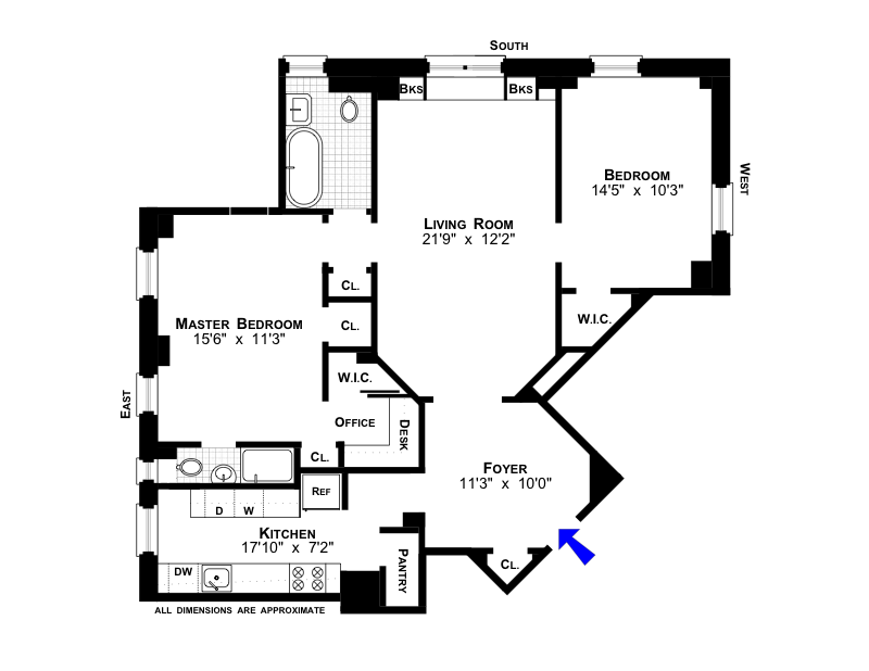 Floorplan for 1349 Lexington Avenue, 8G
